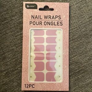 b+color 12pc NAIL WRAPS - purple and gold